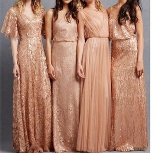 BHLDN Apricot tulle dress -NWT